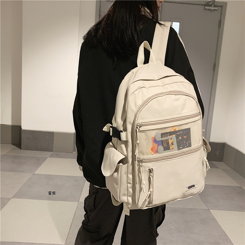 高校生 リュック メッシュポケット付き多機能リュック