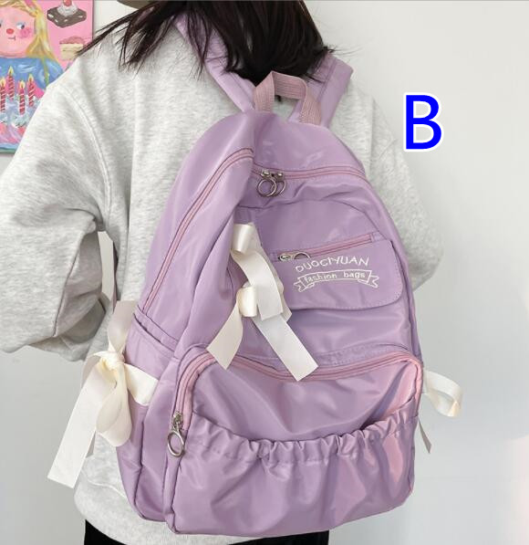 高校生 リュック 女子高生向け可愛いリボン付きリュック通学用