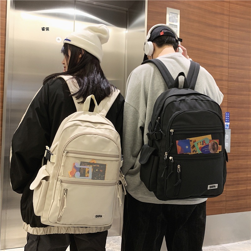 高校生 リュック メッシュポケット付き多機能リュック
