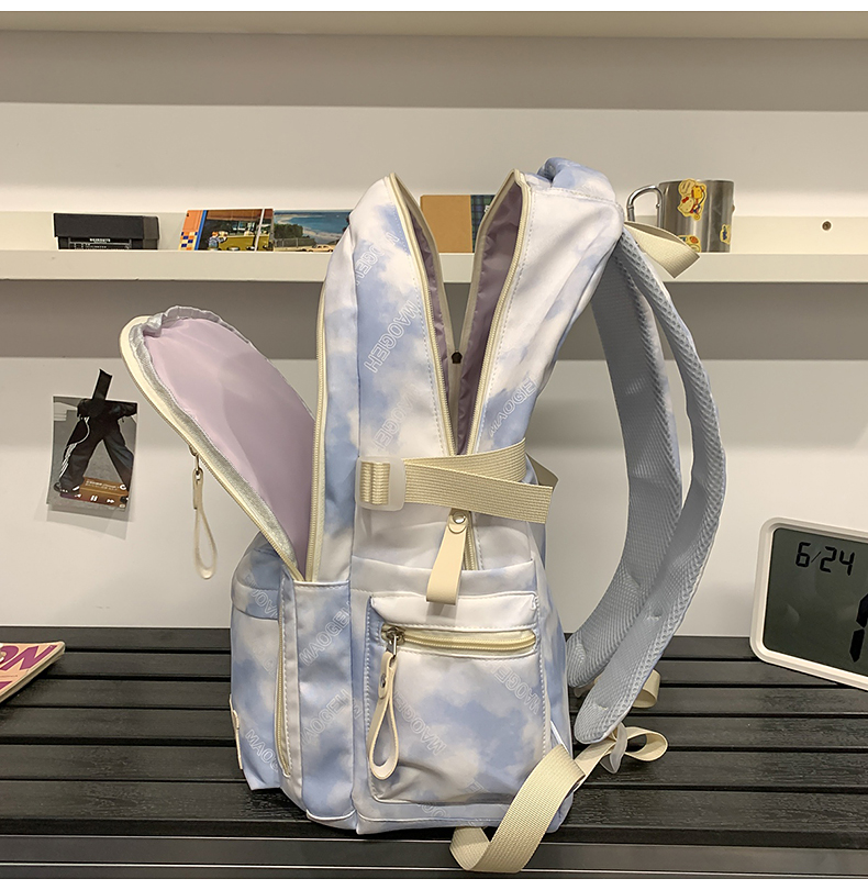 高校生 リュック ぼかし染め刺繍文字入り学生リュック
