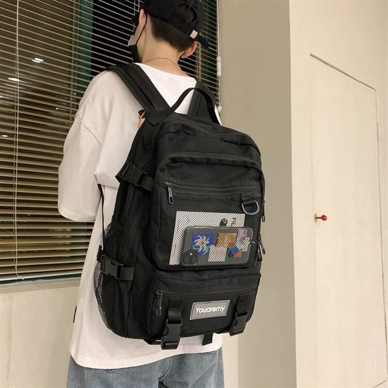 高校生 リュック メッシュポケット多機能リュック