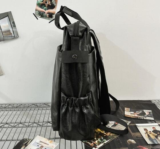 高校生 リュック 高校生向け合皮リュック 大容量通学バッグ