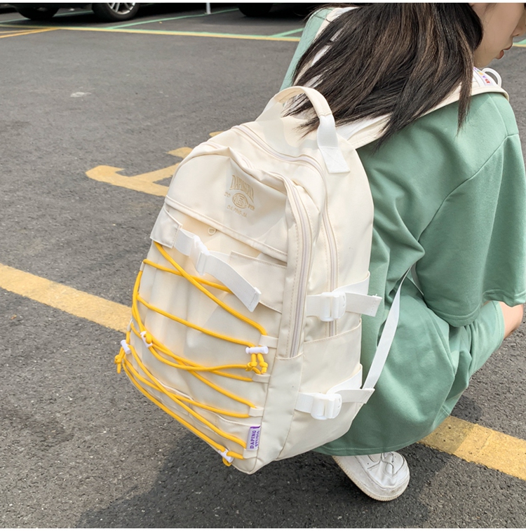 高校生 リュック ストラップ編み込み多機能リュック