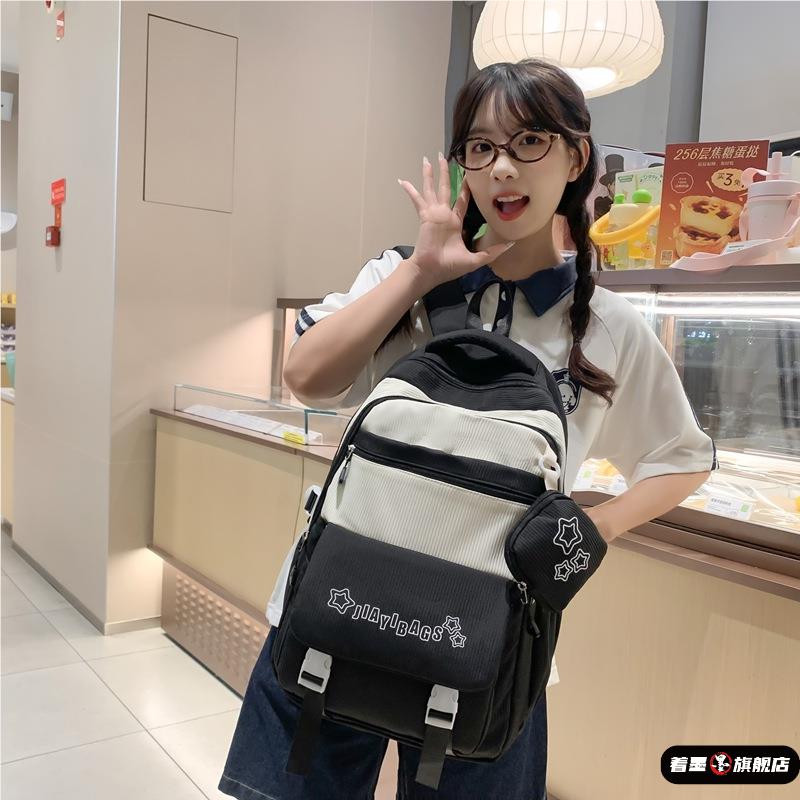 バックパック 通学 キャンパスライフ 星型ワッペン リュック