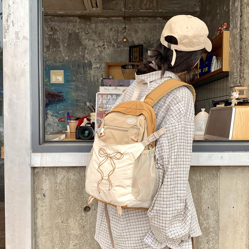 バックパック 通学 リボン飾り学生リュック