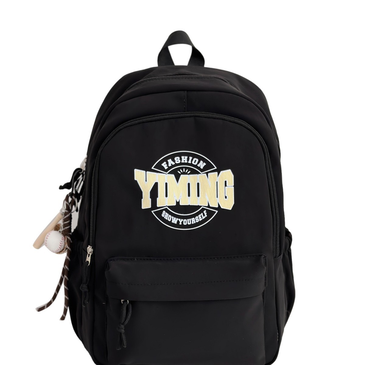 ロゴ刺繍入りカジュアル通学バックパック