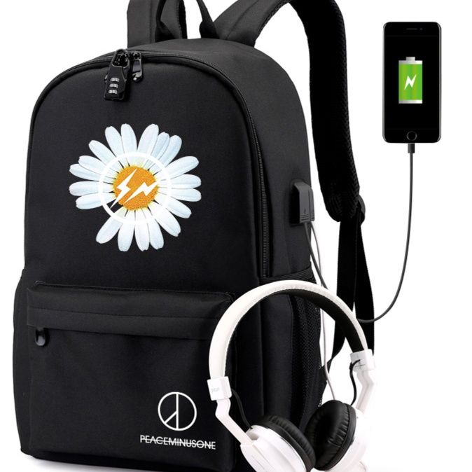 バックパック 花咲く充電式旅行バックパック