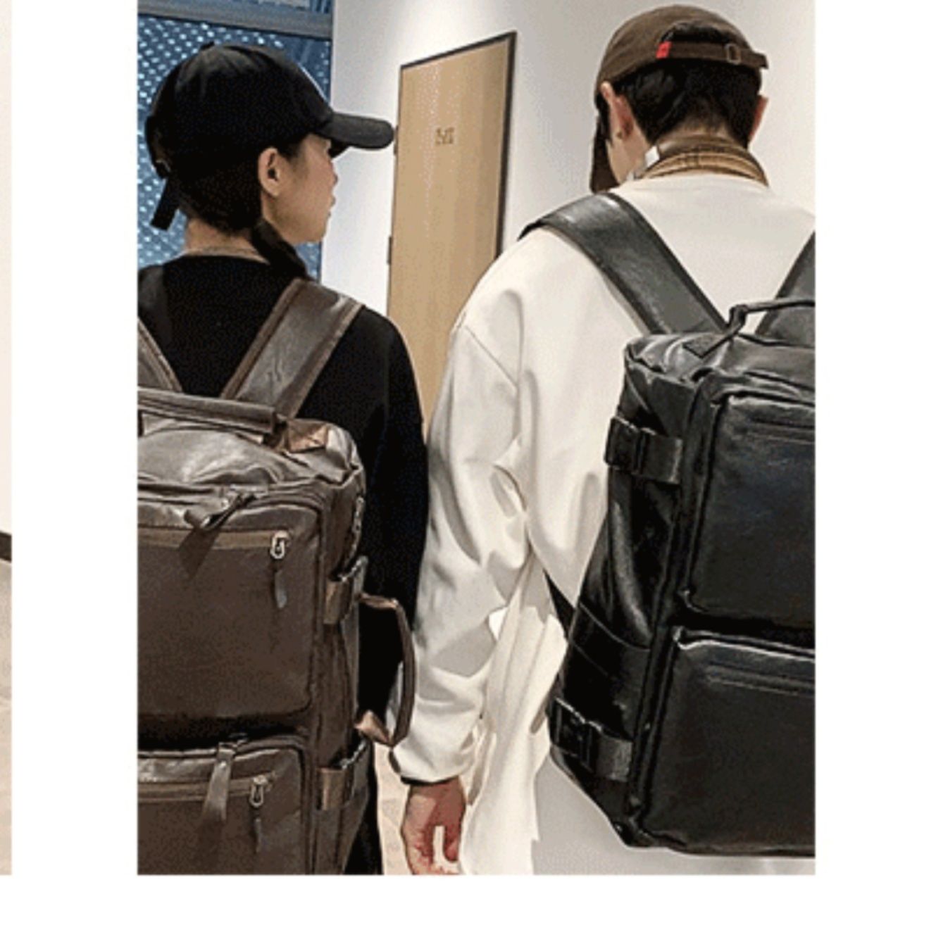 バックパック 多機能大容量レザー調三通り収納通学バックパック