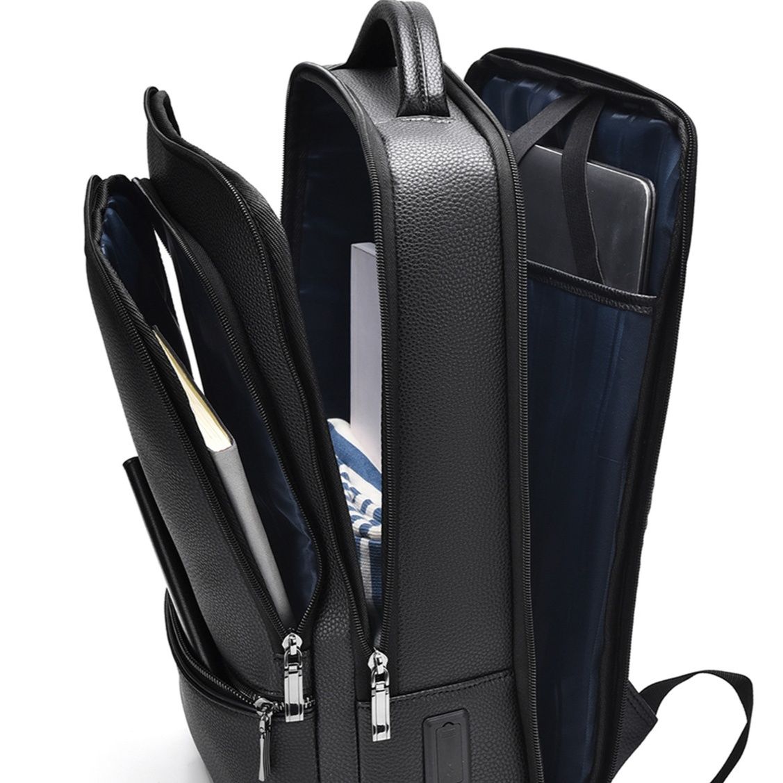  高級本革製多機能ビジネスバックパック