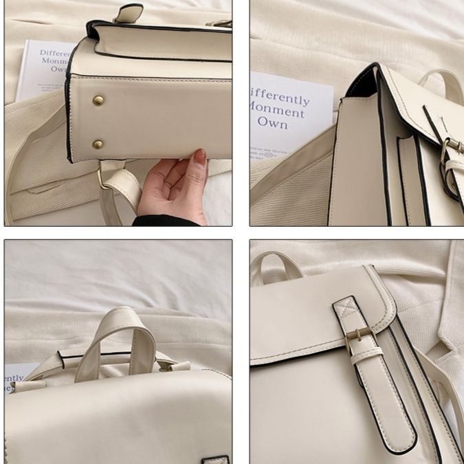 クラシカルステッチデザインスクエア型バックパック