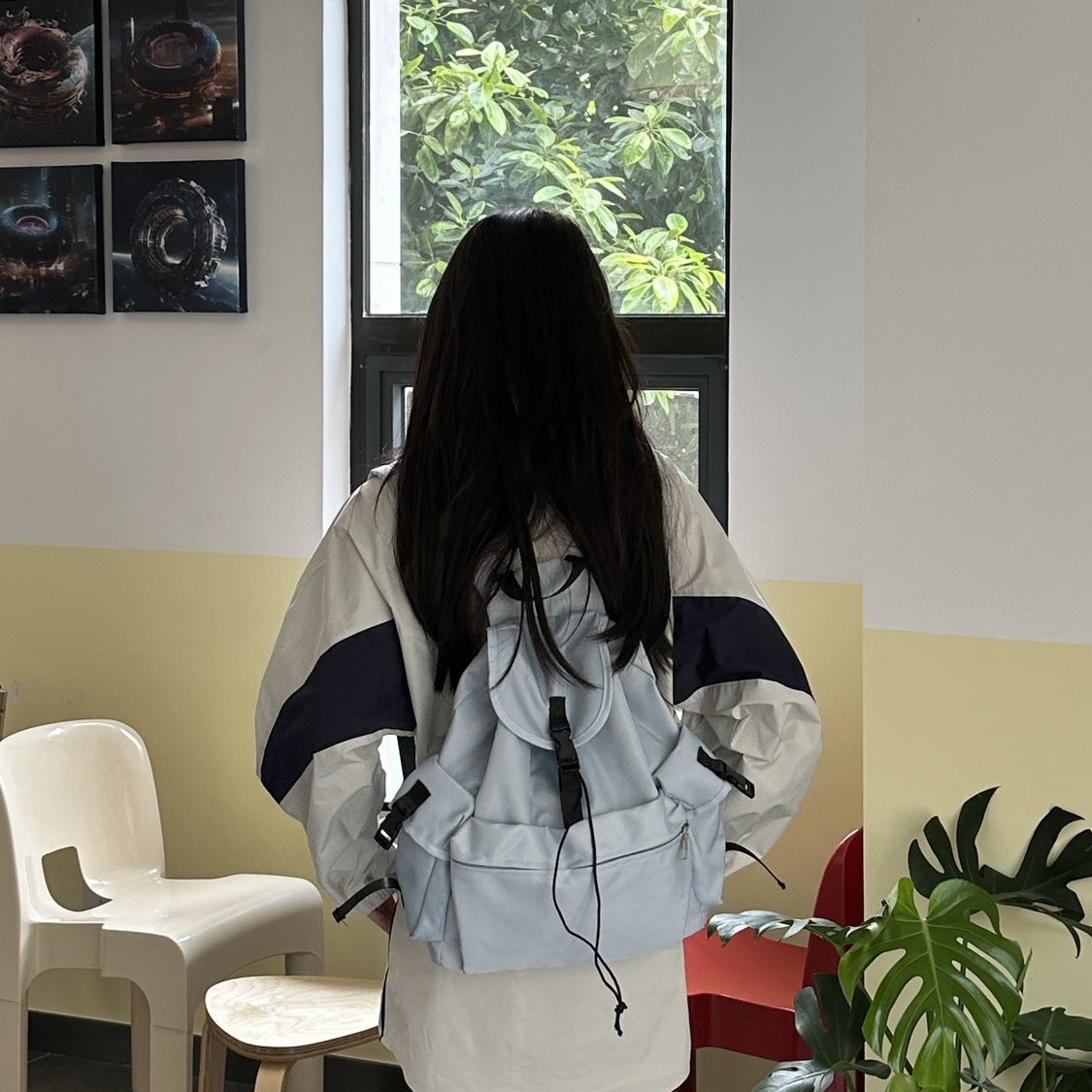 バックパック シンプル多ポケット学生リュック