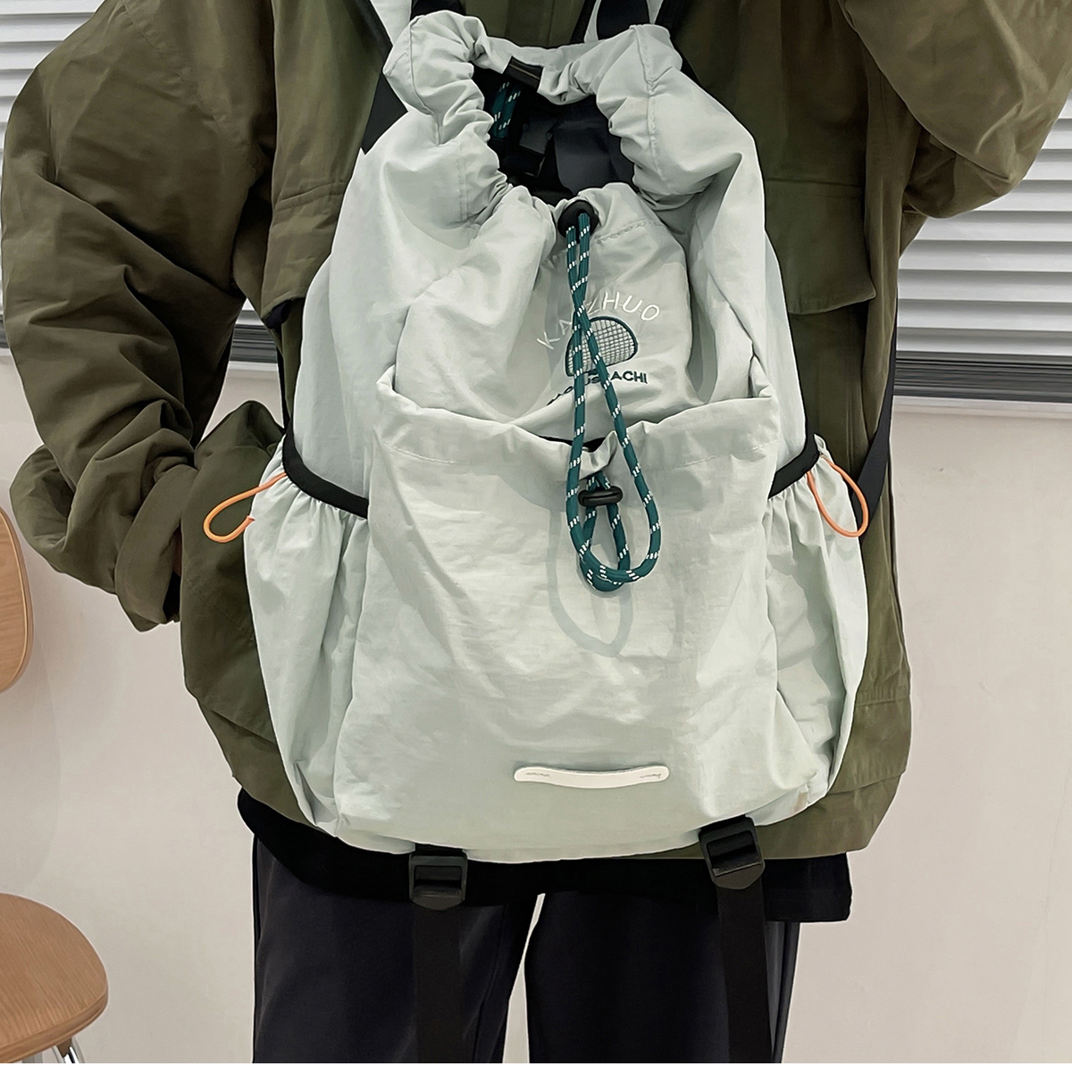 バックパック 軽量ランニング巾着バックパック