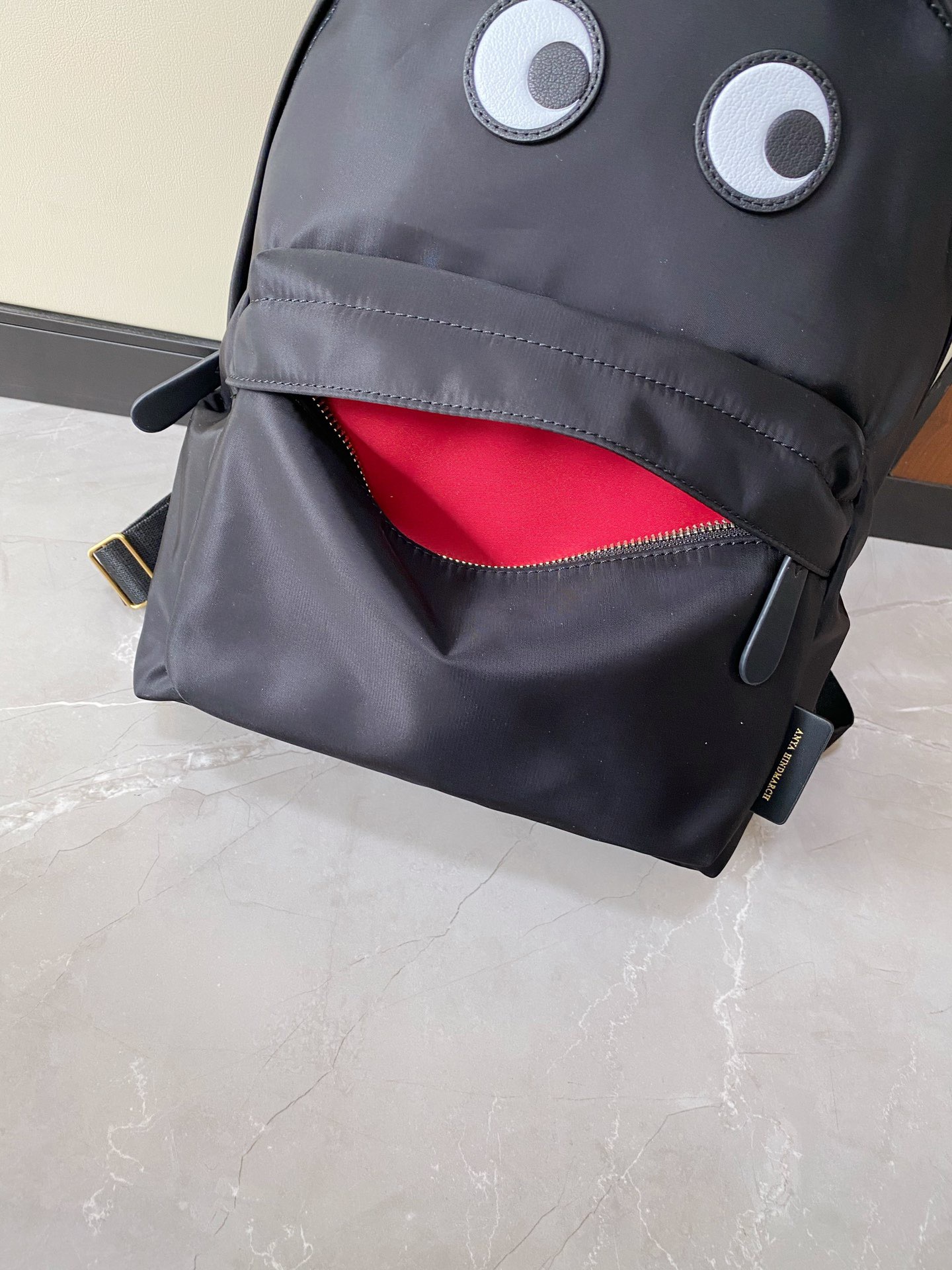 バックパック 目玉デザイン付き軽量ナイロン製通学用鞄