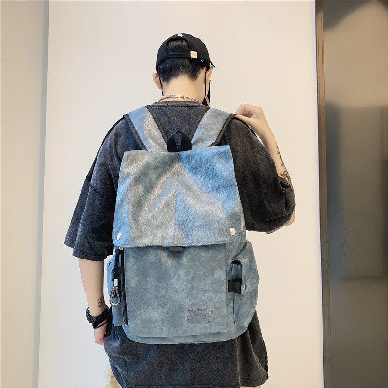 バックパック フラップ式本革リュック
