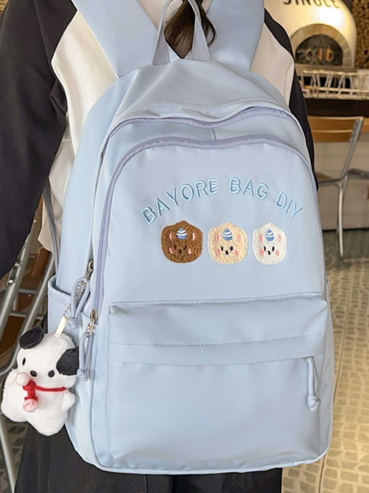 バックパック ぬいぐるみ刺繍デザインリュック