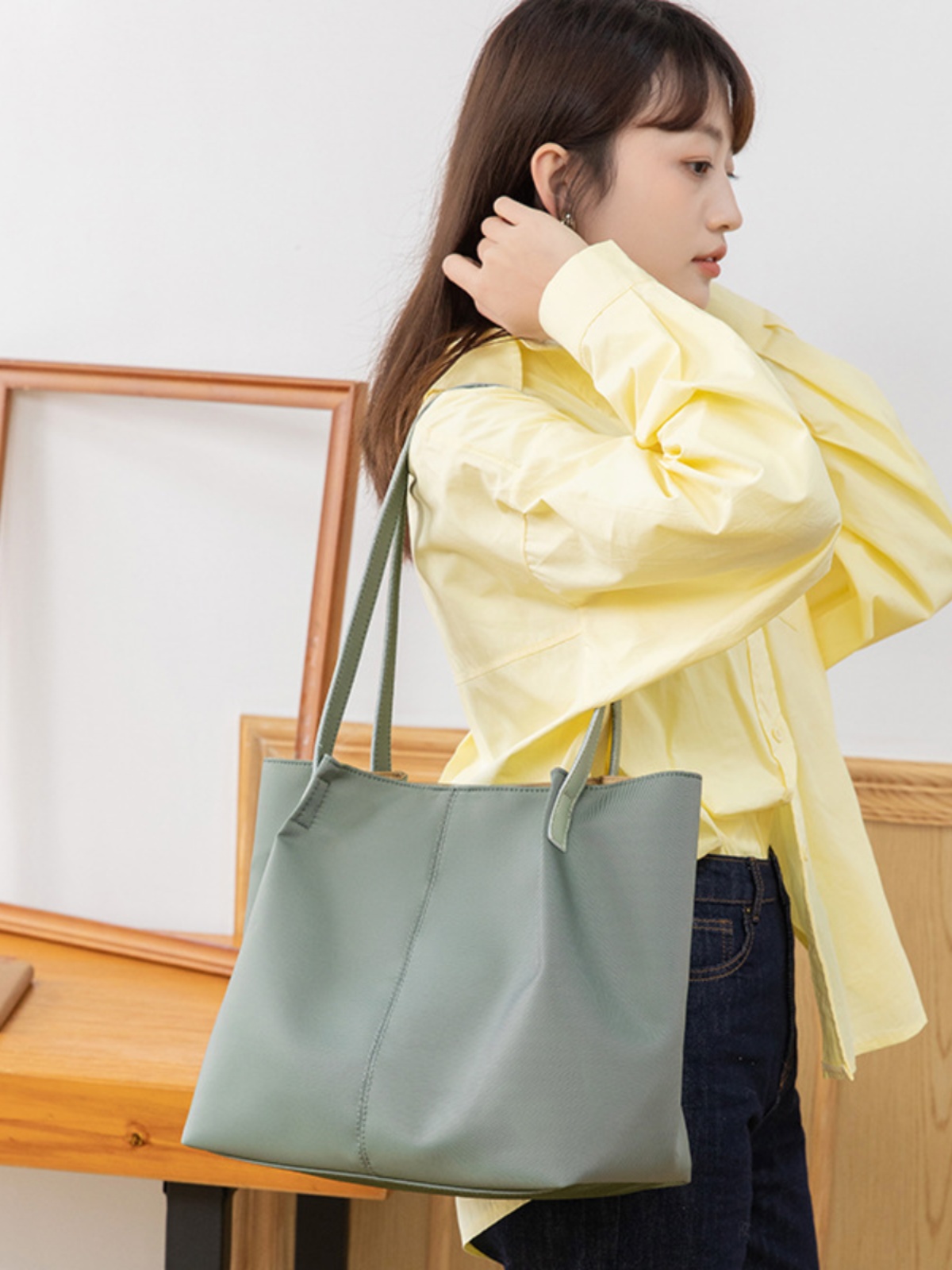 ナイロンバッグ 上品シンプル肩掛けナイロントート