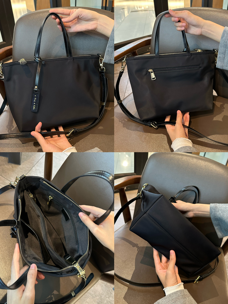 ナイロンバッグ シンプル上品 多機能トート