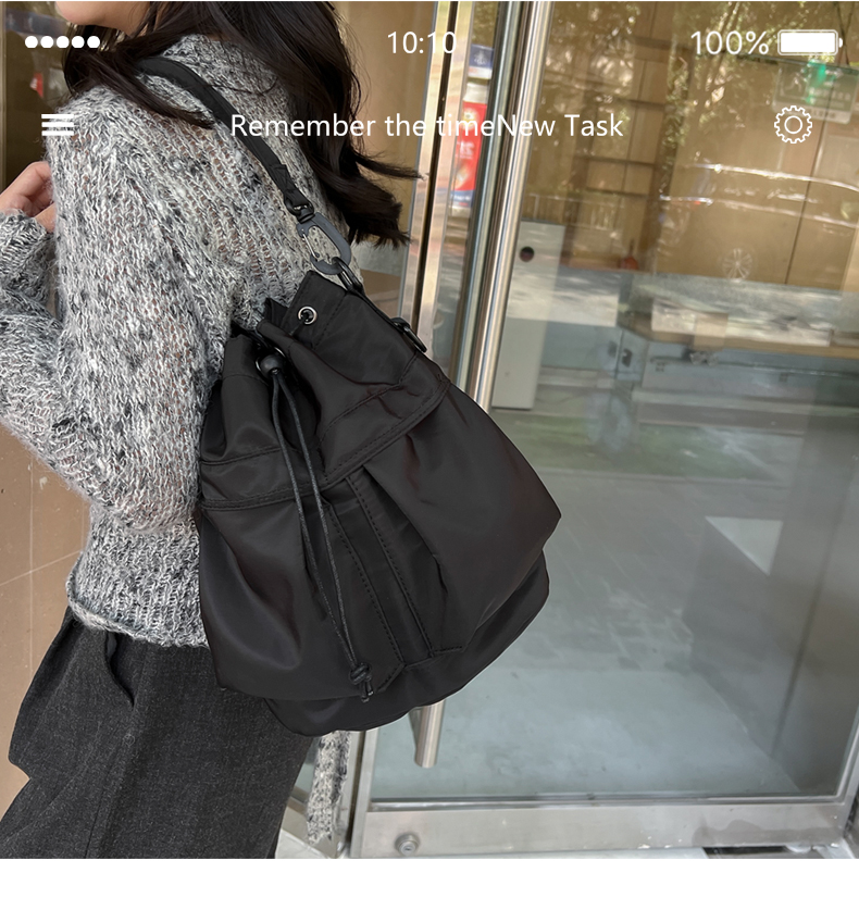 ナイロンバッグ ふわり巾着ショルダーバッグ