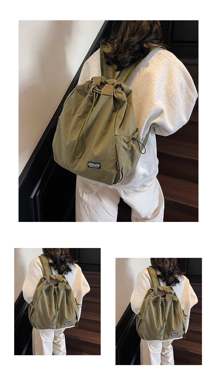 ナイロンバッグ シンプル巾着リュック