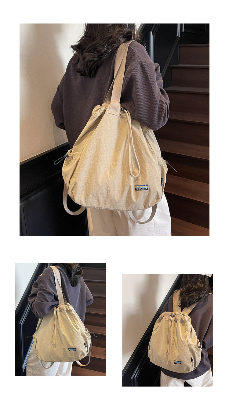 ナイロンバッグ シンプル巾着リュック