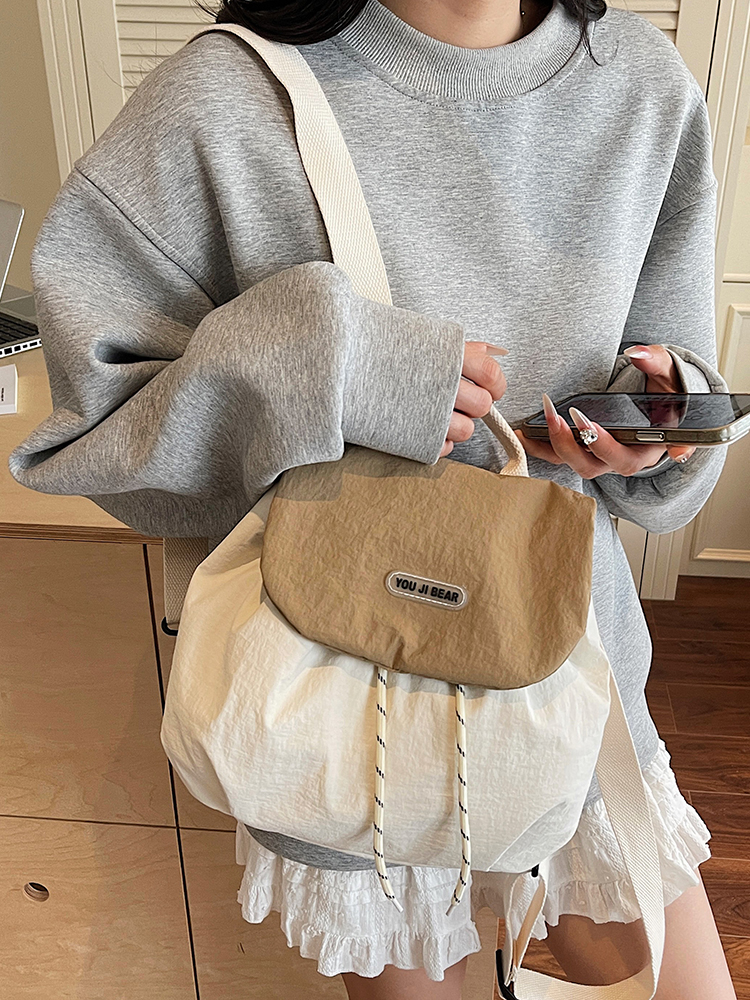 ナイロンバッグ ナチュラル巾着リュックショルダー