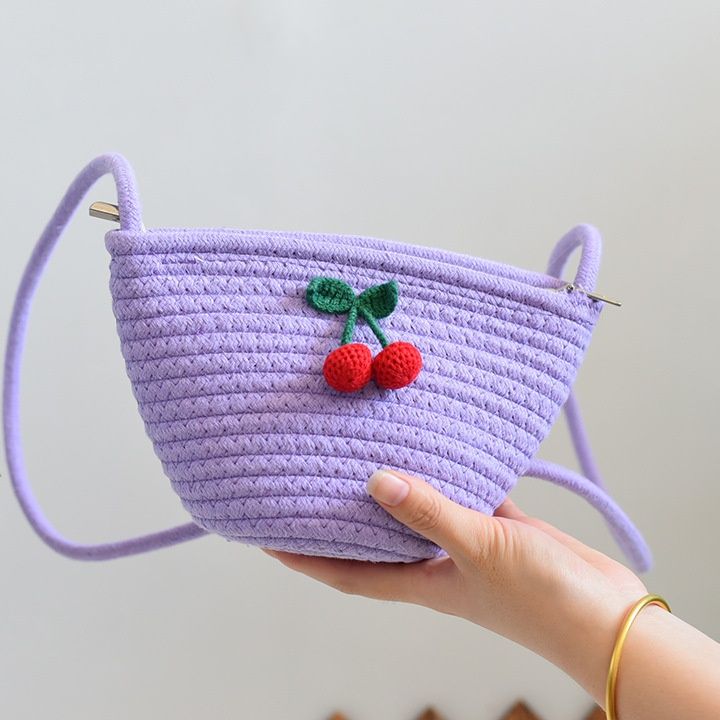 ショルダーバッグレディース 花束刺繍ミニかごショルダー