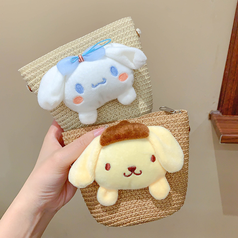 ショルダーバッグレディース ぬいぐるみ付きミニカゴポーチ