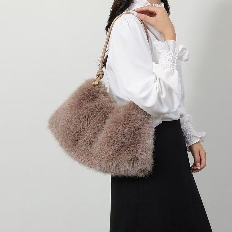 ショルダーバッグレディース ふわもこ贅沢ファーショルダー