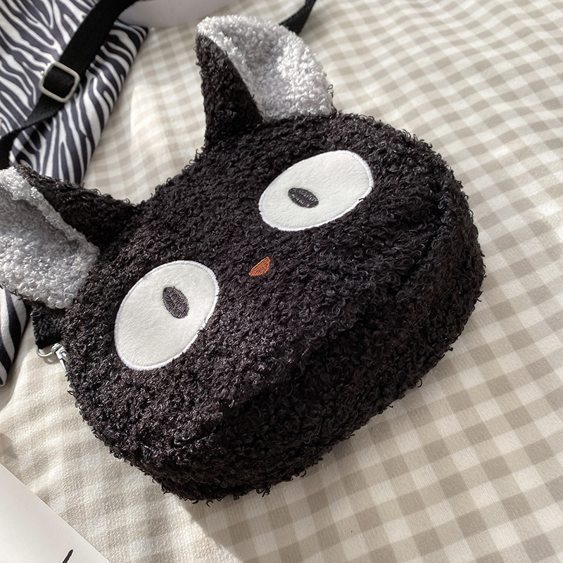 ショルダーバッグレディース もこもこ動物顔ファーショルダー