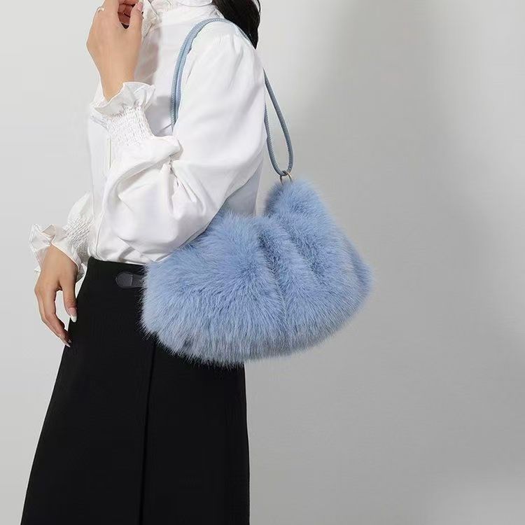 ショルダーバッグレディース ふわもこ贅沢ファーショルダー