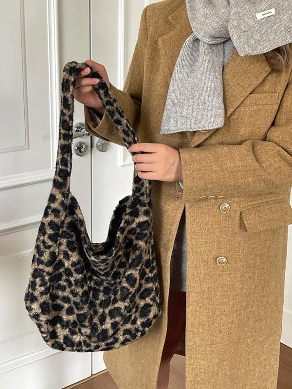 ショルダーバッグレディース ふわもこ柄入りファーショルダー