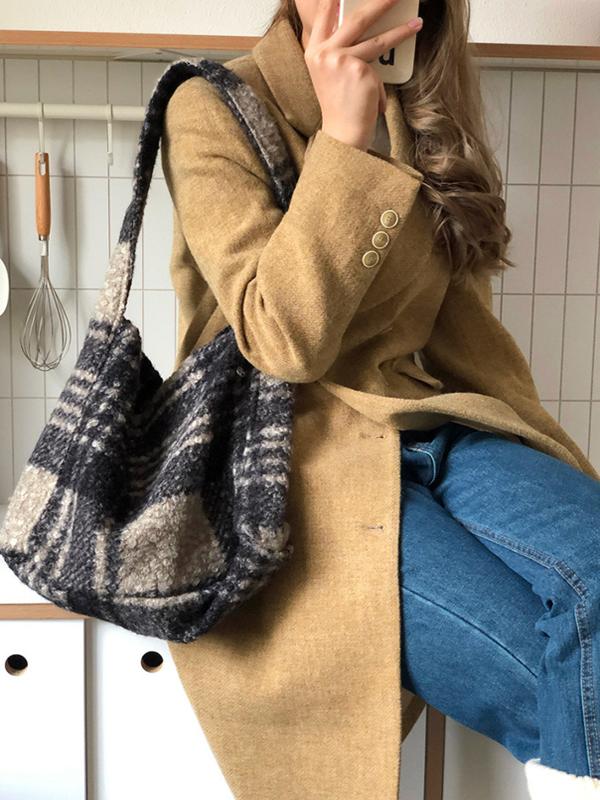 ショルダーバッグレディース ふわもこ柄入りファーショルダー