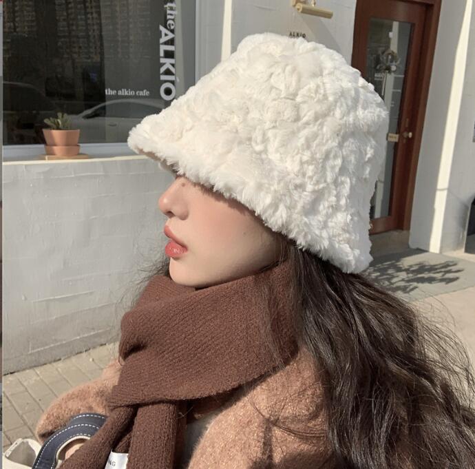 バケットハット 秋冬新作ファーバケット帽 暖かいもこもこバケットハット
