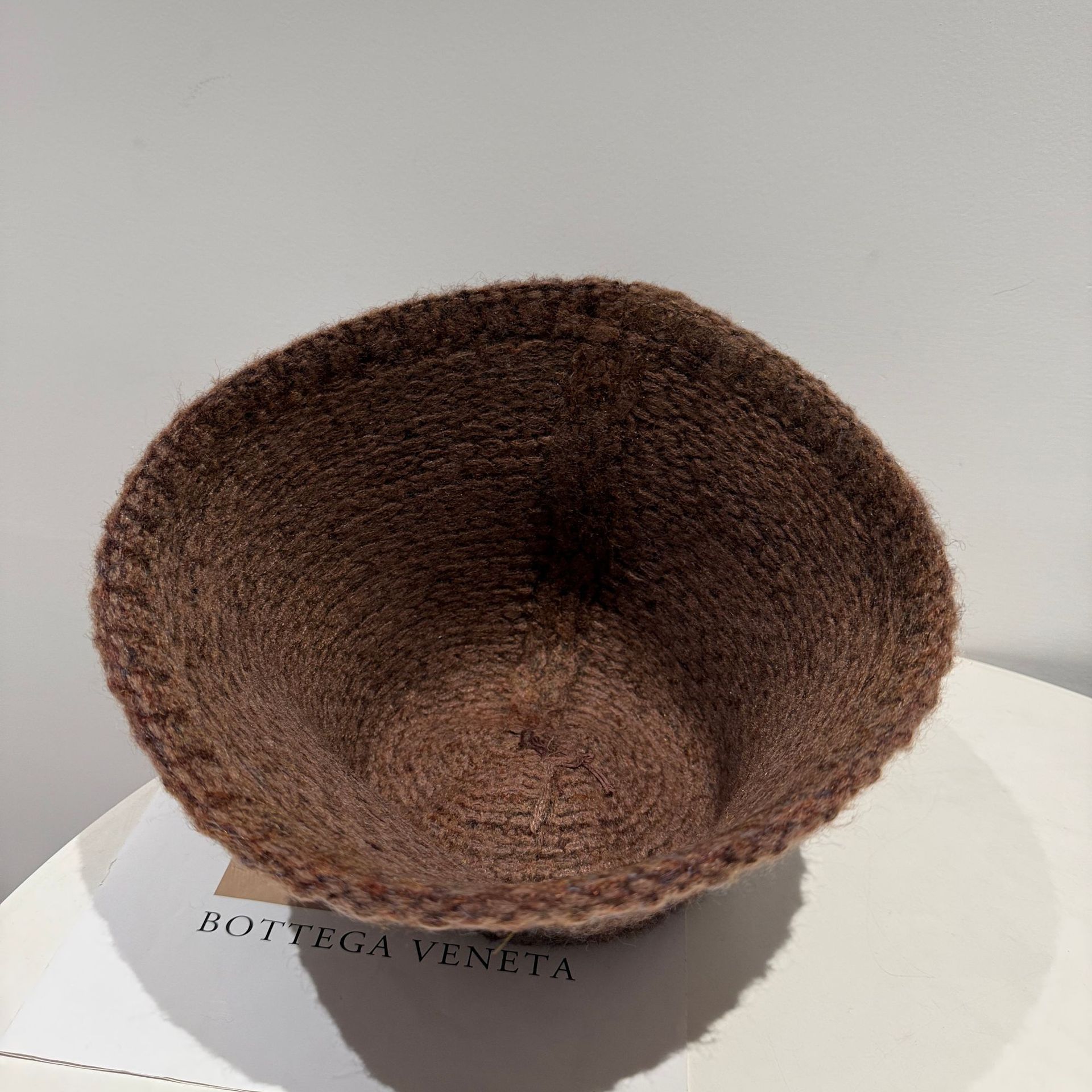 バケットハット 手編み風 ざっくり編み上げ 編み物バケットハット