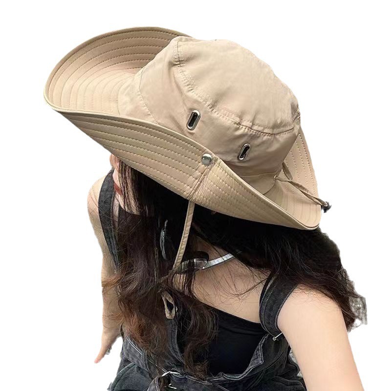 バケットハット 立体キルティング切替紐付きバケットハット