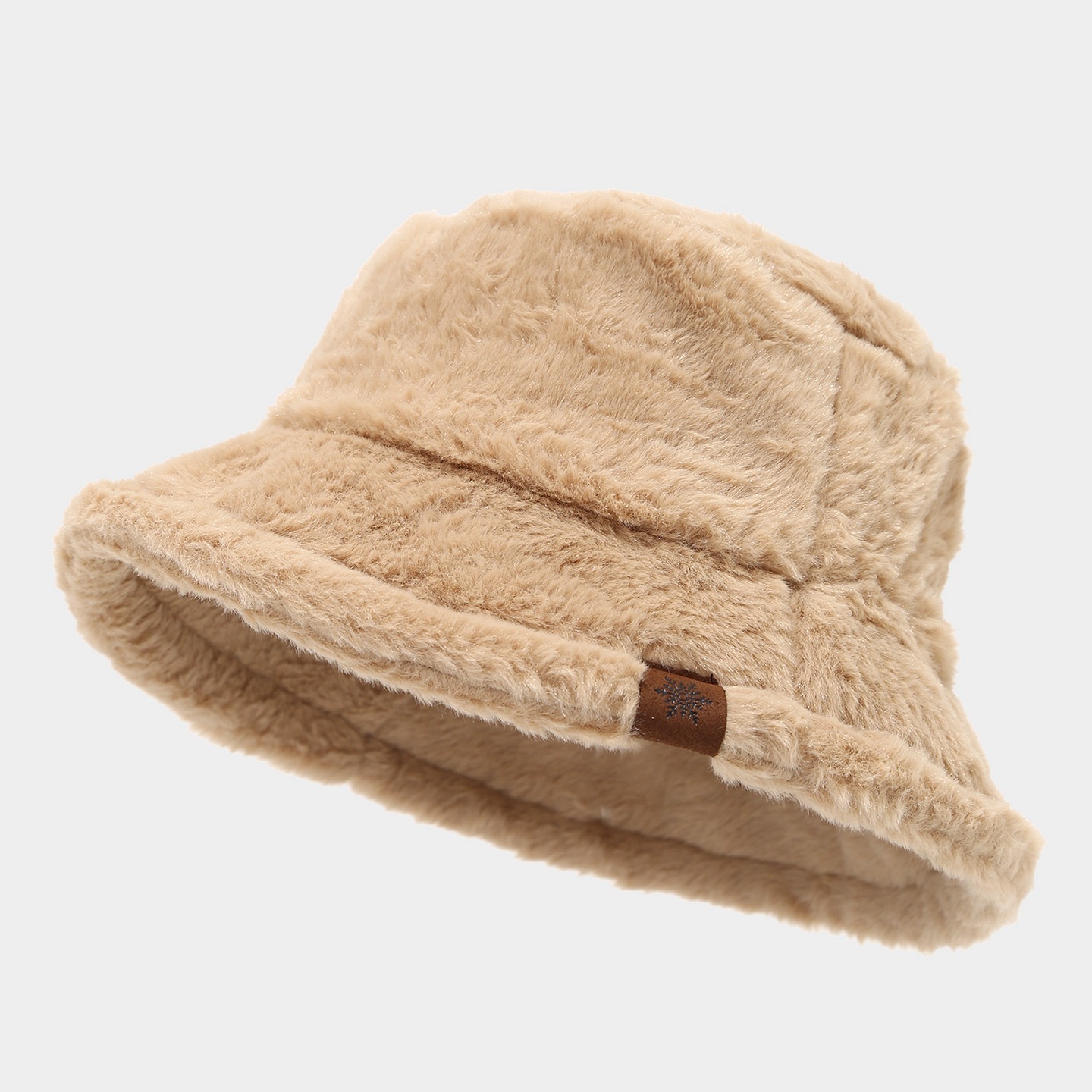 バケットハット ふわふわ毛足の長いファー素材バケットハット