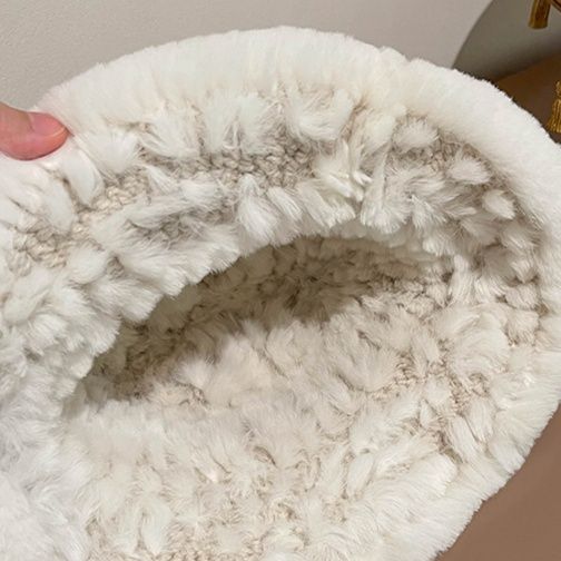 バケットハット もこもこ雪景色バケットハット