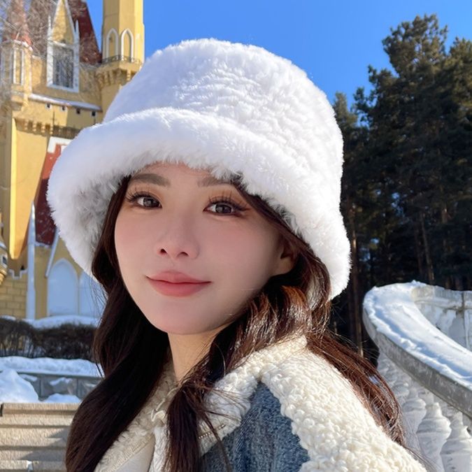 バケットハット もこもこ雪景色バケットハット