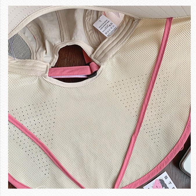 バケットハット キッズ用　涼風メッシュ紐付きバケットハット
