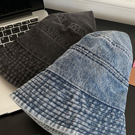 バケットハット ヴィンテージ風デニムバケットハット