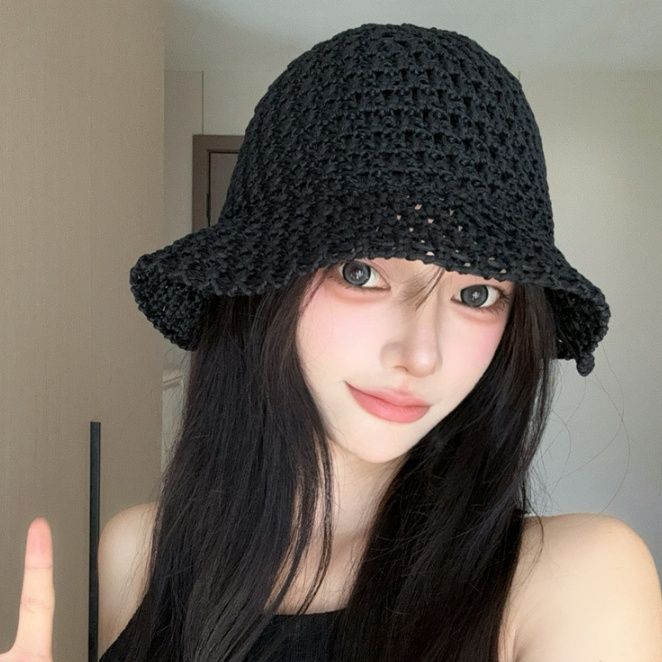 バケットハット 涼やか手編みバケットハット