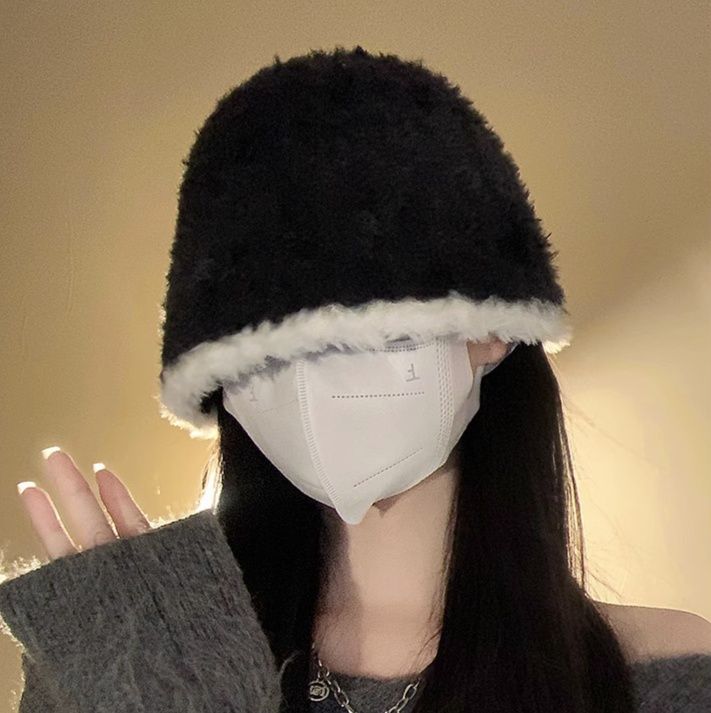 バケットハット ふわもこ二重仕立てバケットハット