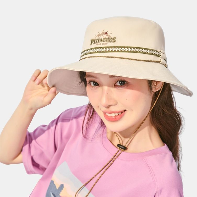 バケットハット アウトドア紐付きバケットハット