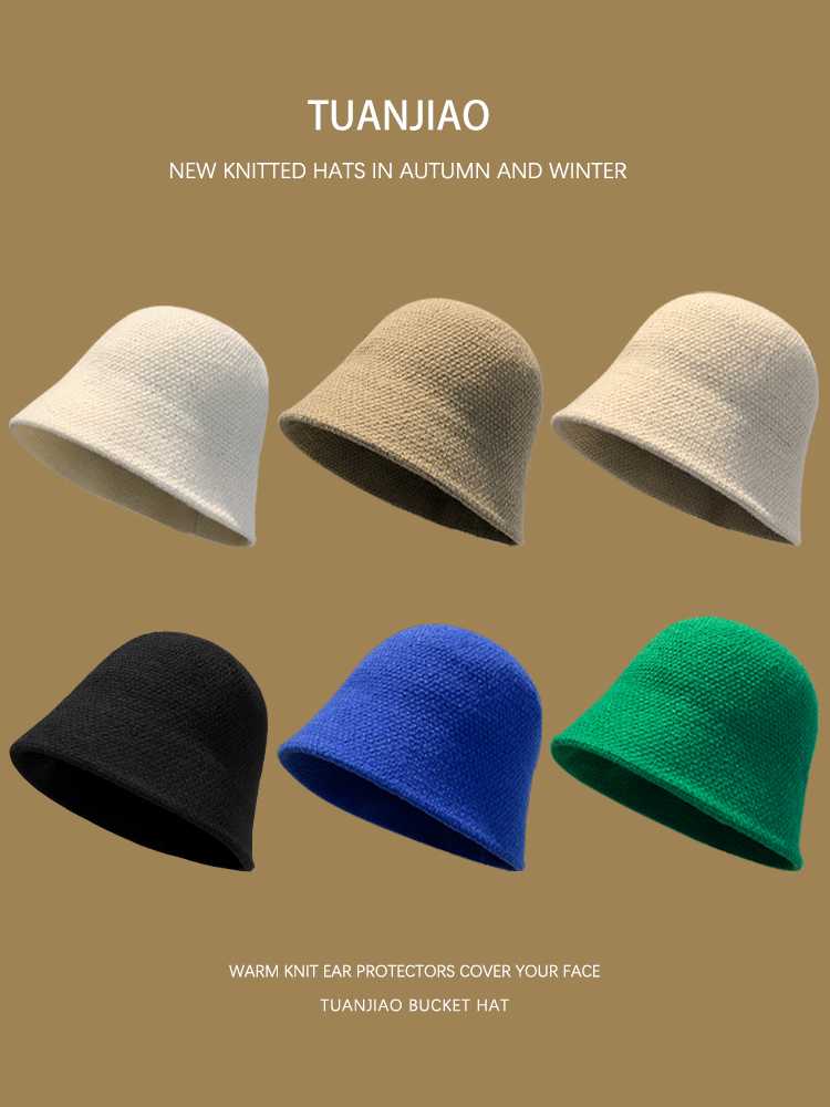 バケットハット 秋冬あったか編みバケットハット
