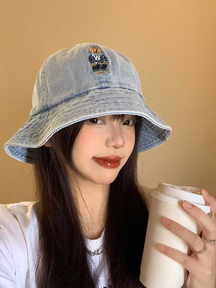 ワッペン付き くたくた風 バケットハット