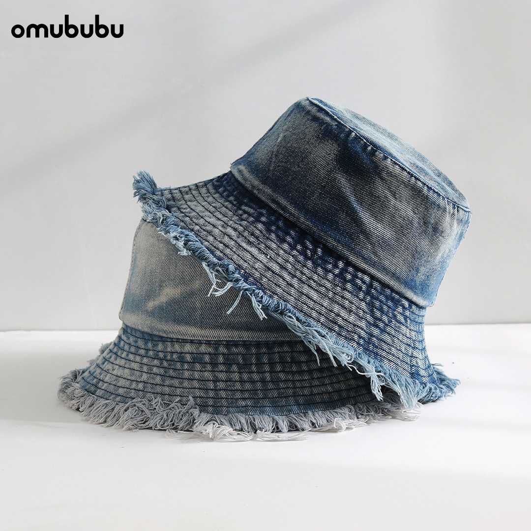 バケットハット ほつれ風デニムバケットハット