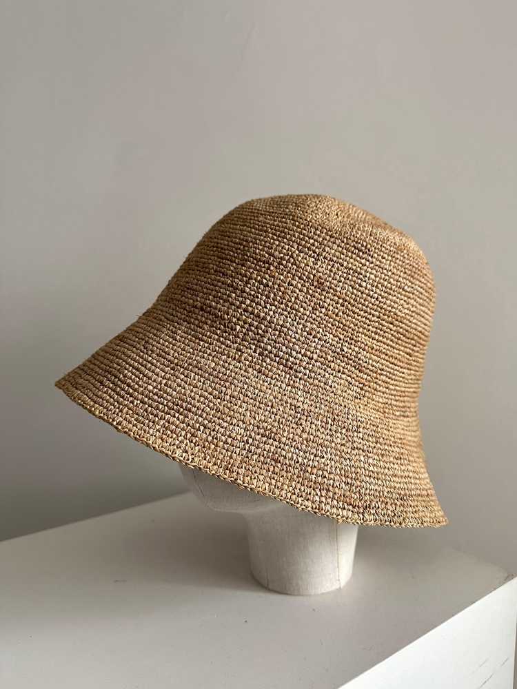 バケットハット 涼やか天然素材バケットハット