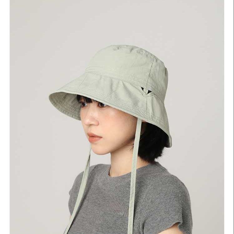 バケットハット 風合い優しい紐付きバケットハット
