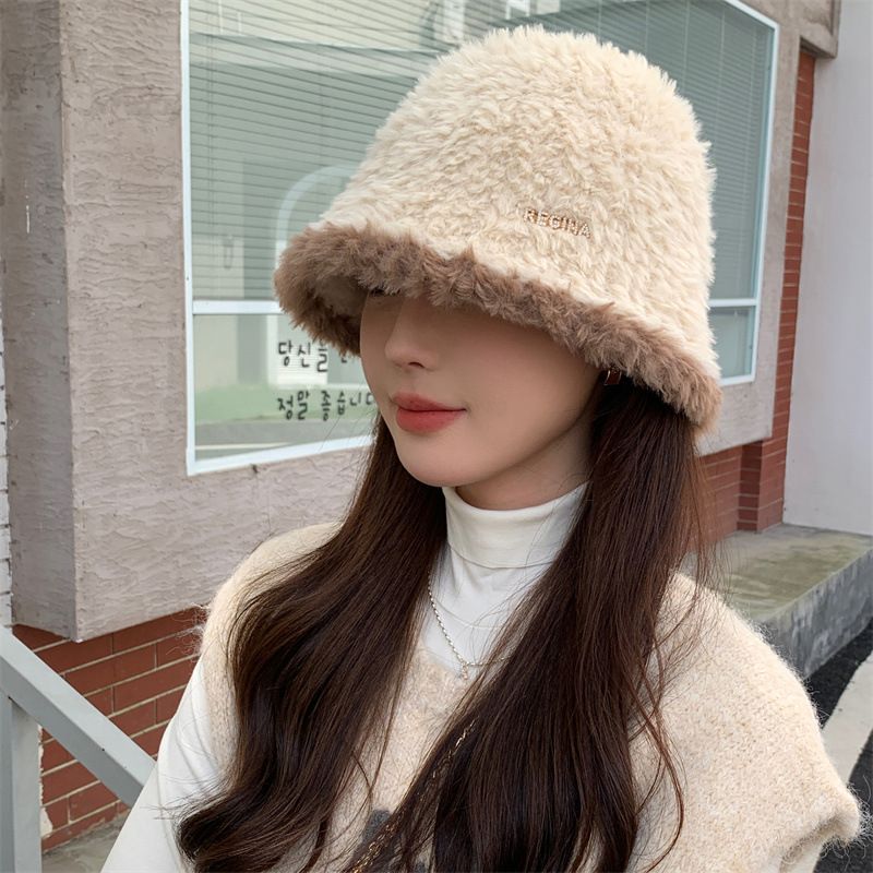 バケットハット ふわふわもこもこファーバケットハット