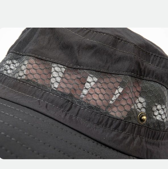 バケットハット 多機能アウトドア対応紐付きつば広帽子